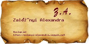 Zalányi Alexandra névjegykártya