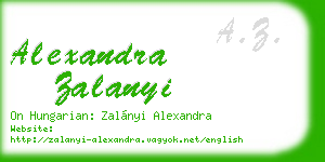 alexandra zalanyi business card